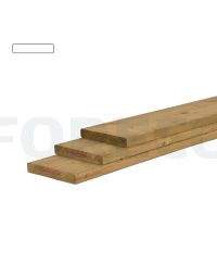 Vuren plank groen geimpregneerd ronde hoeken 28x195mm