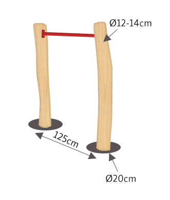 Duikelrek Robinia hout afmetingen